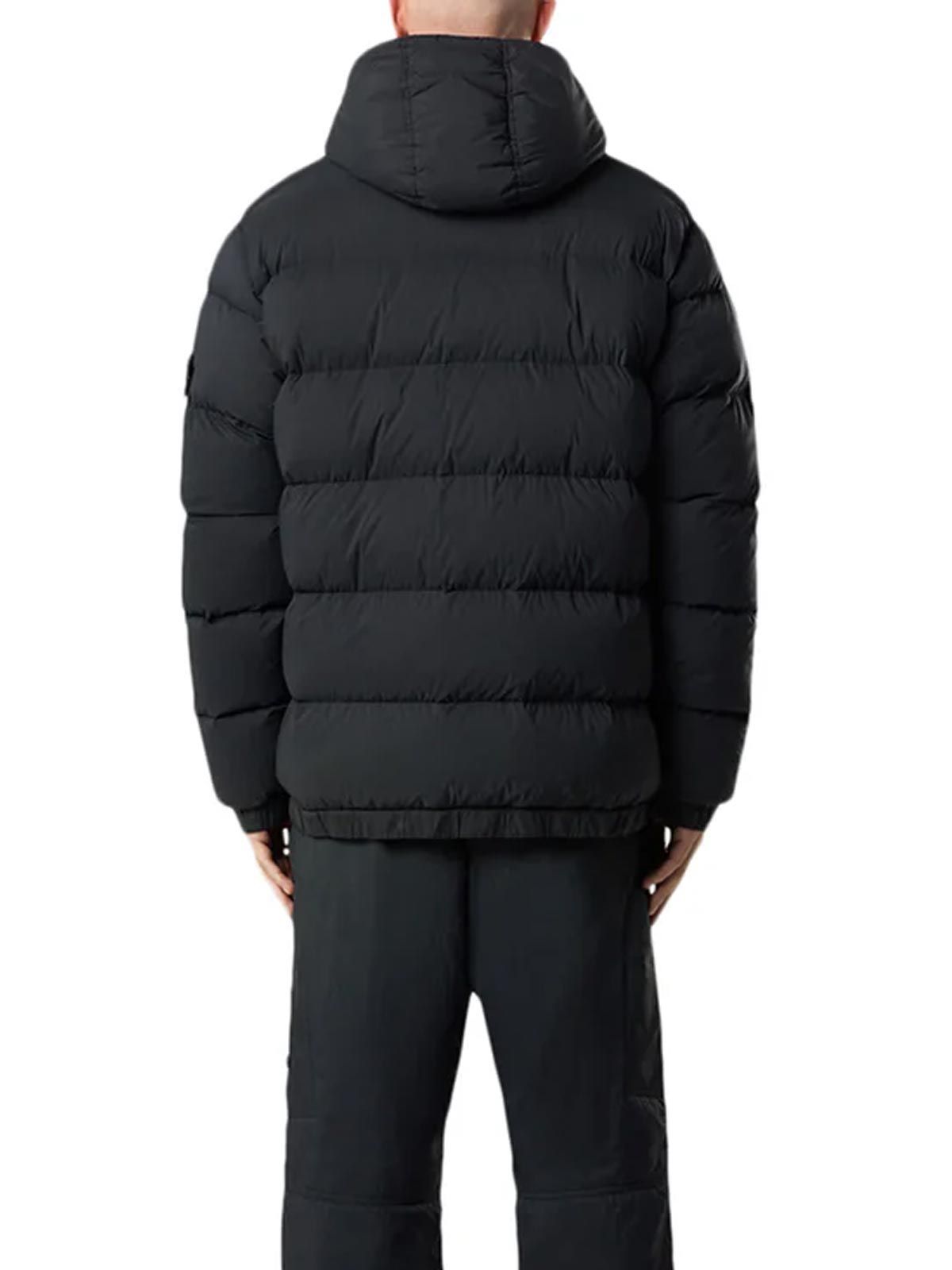 Stone Island black hooded down jacket | Quaranta Boutique
